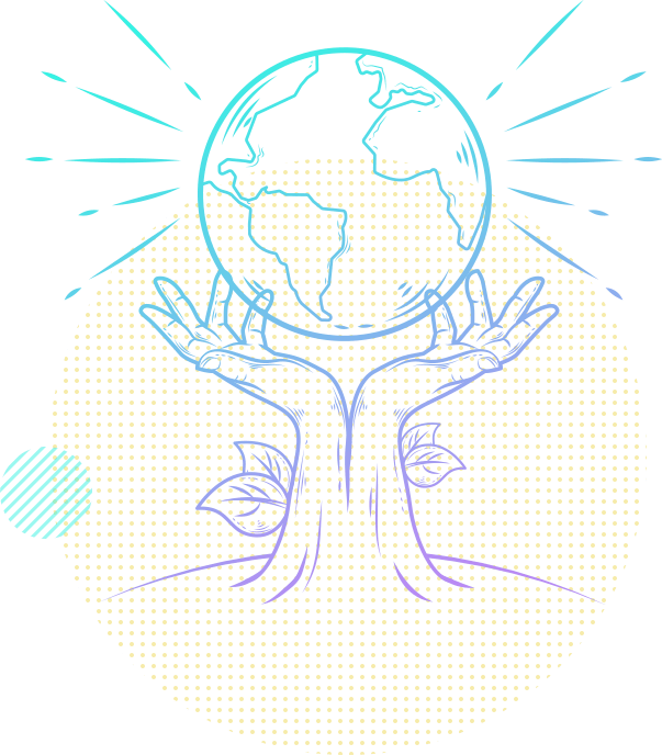 Eco-friendly management system illustration